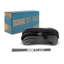 Load image into Gallery viewer, Borne Off-Road Synthetic Rope - 3/8in x 85ft - Grey