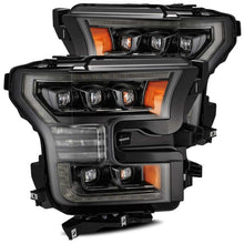 Load image into Gallery viewer, AlphaRex 17-20 Ford Raptor NOVA LED Proj Headlights Plank Style Alpha Black w/Activ Light/Seq Signal