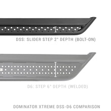 Load image into Gallery viewer, Go Rhino Dominator Extreme DSS Sliders - Tex Blk - 80in