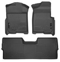 Load image into Gallery viewer, Husky Liners 09-12 Ford F-150 Super Crew Cab WeatherBeater Combo Black Floor Liners