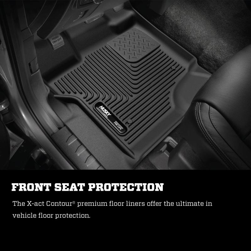 Husky Liners 15-23 Ford F-150 S.Crew/S.Cab X-Act Contour Black Front Seat Floor Liners