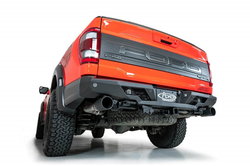 Addictive Desert Designs 2022+ Ford Raptor Stealth Fighter R Bumper w/ 2 Cube Lights - Hammer Black